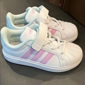 NWT Adidas Girls Streettalk Sneakers Pink and Aqua Mint Size 11 Velcro